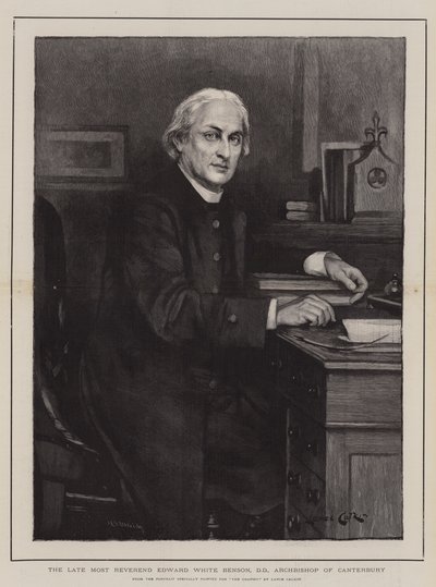Il defunto Reverendissimo Edward White Benson, DD, Arcivescovo di Canterbury da Lance Calkin
